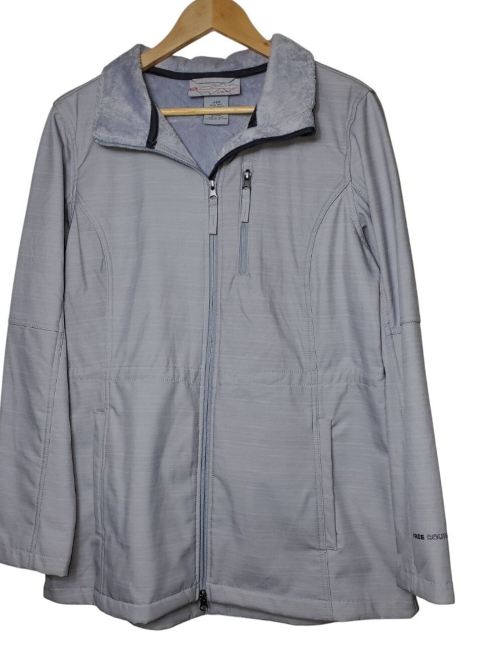 Free Country Women's Grey Full-Zip Softshell Jacket, Size L